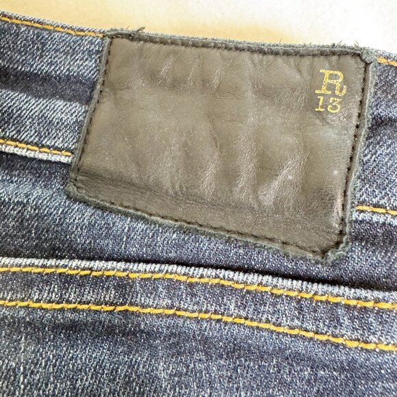 R13 Skinny High Rise Jeans Dark Indigo Made in Italy Women’s 29 - Picture 5 of 16